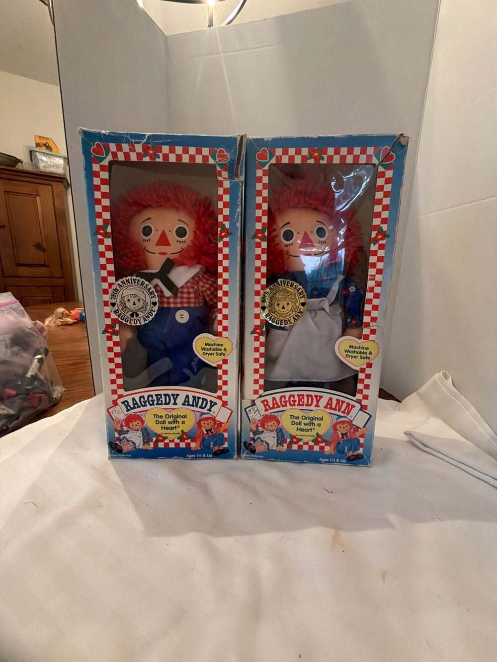 Hasbro Raggedy Ann and Andy Doll Set 1996 NIB